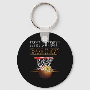 Basketball I'm Just Ballin' Coach Player Team Prou Key Ring