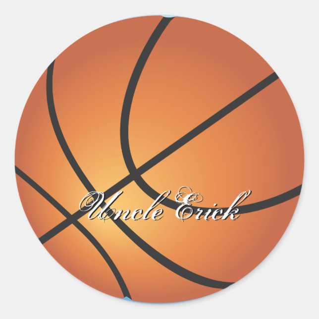Basketball Image Incredible Budget Special Classic Round Sticker (Front)
