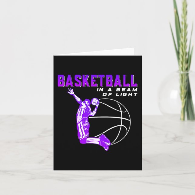 Basketball in a beam of light card (Front)