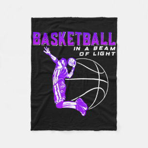 Basketball In A Beam Of Light Fleece Blanket