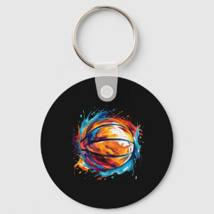 Basketball In Art Design 1 Key Ring