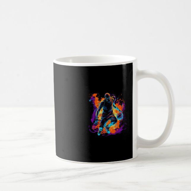 Basketball In Art Design  Coffee Mug (Right)