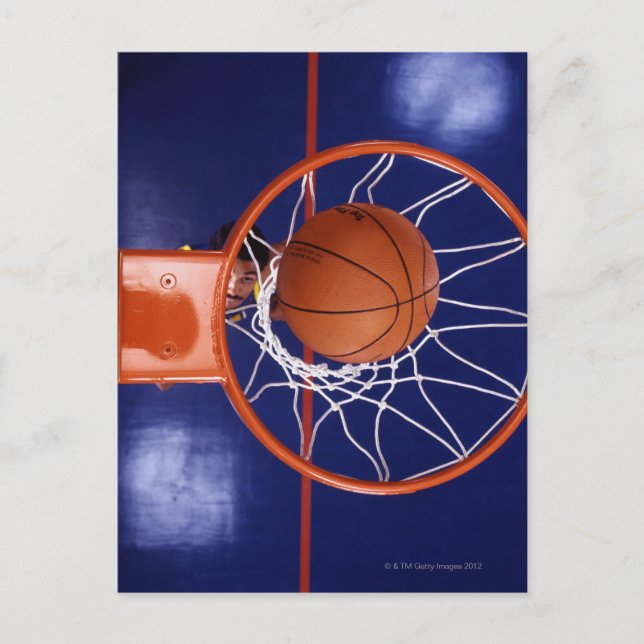 basketball in hoop postcard (Front)