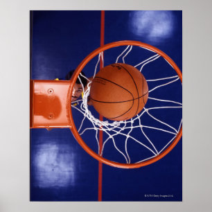 basketball in hoop poster