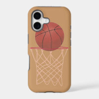 Basketball in hoop with net iPhone 5 Cases