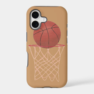 Basketball in hoop with net iPhone 5 Cases