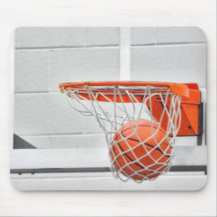 basketball in net mouse pad