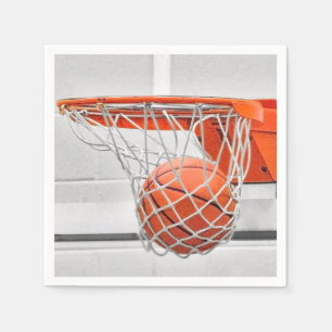 basketball in net napkin
