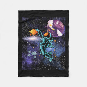 Basketball In Space Fleece Blanket