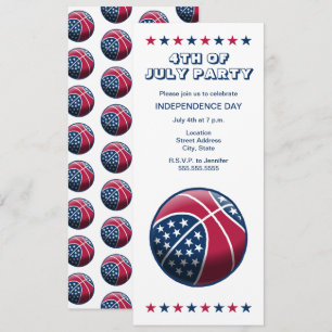 Basketball Independence Day Invitation
