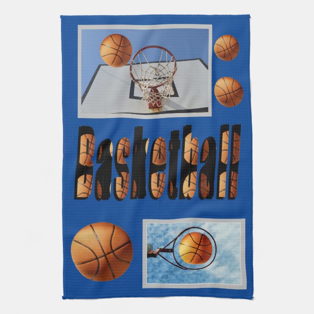 Basketball Inspiration Composition, Tea Towel (Vertical)