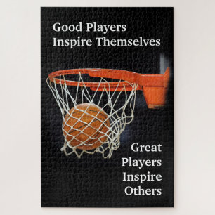 Basketball Inspirational Quote Inspire Players Jigsaw Puzzle