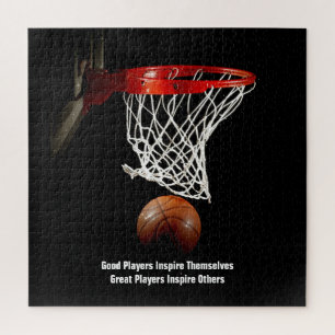 Basketball Inspirational Quote Inspire Players Jigsaw Puzzle