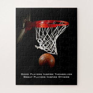 Basketball Inspirational Quote Inspire Players Jigsaw Puzzle