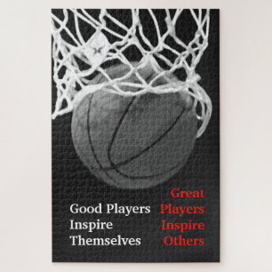Basketball Inspirational Quote Inspire Players Jigsaw Puzzle