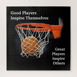 Basketball Inspirational Quote Inspire Players Jigsaw Puzzle