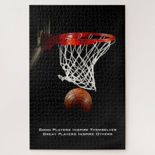 Basketball Inspirational Quote Inspire Players Jigsaw Puzzle