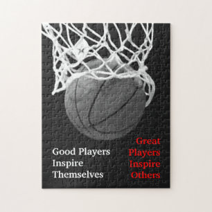 Basketball Inspirational Quote Inspire Players Jigsaw Puzzle
