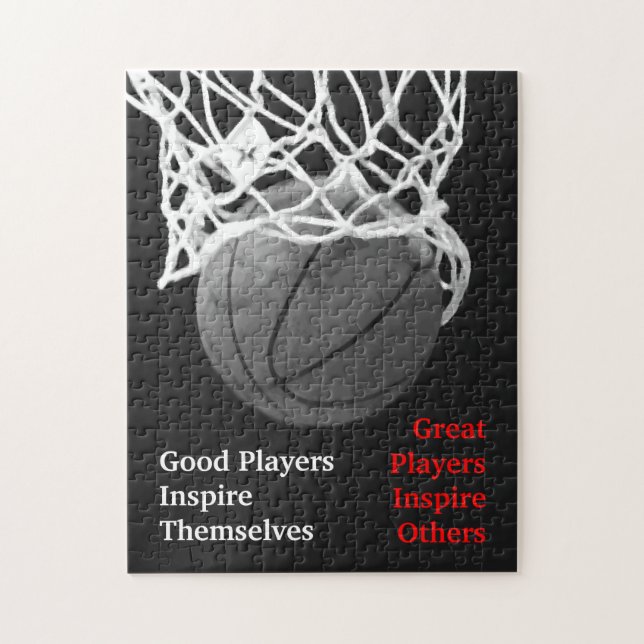 Basketball Inspirational Quote Inspire Players Jigsaw Puzzle (Vertical)