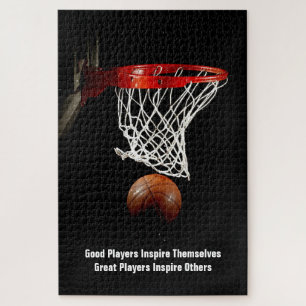 Basketball Inspirational Quote Inspire Players Jigsaw Puzzle