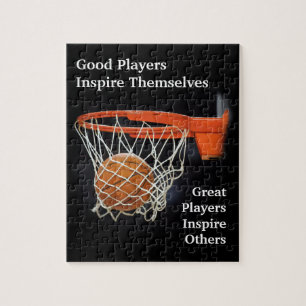 Basketball Inspirational Quote Inspire Players Jigsaw Puzzle
