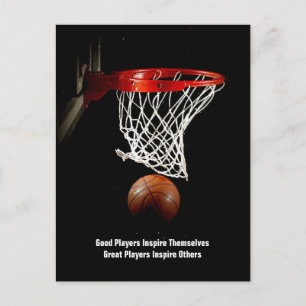 Basketball Inspirational Quote Inspire Players Postcard