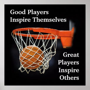 Basketball Inspirational Quote Inspire Players Poster