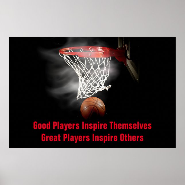 Basketball Inspirational Quote Inspire Players Poster (Front)
