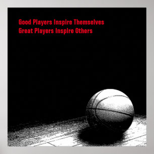 Basketball Inspirational Quote Inspire Players Poster