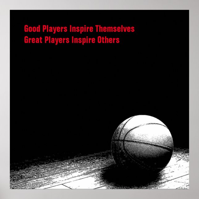 Basketball Inspirational Quote Inspire Players Poster (Front)