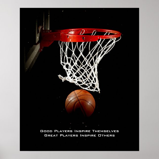 Basketball Inspirational Quote Inspire Players Poster (Front)