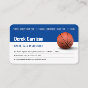 Basketball Instructor   Coach   Trainer Business C Business Card