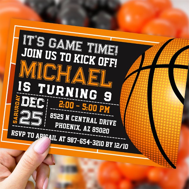 Basketball invitation, Basketball Birthday Party Invitation (Creator Uploaded)