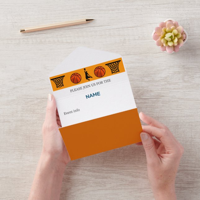 BASKETBALL INVITATION customisable (Video)