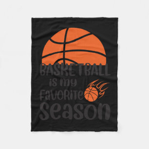 Basketball Is My Favourite Season 12 Fleece Blanket