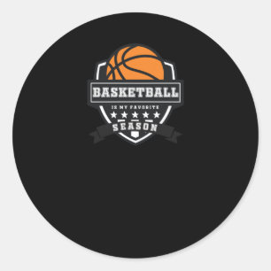 Basketball Is My Favourite Season 9 Classic Round Sticker