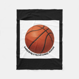 Basketball Is My Favourite Season Active  Fleece Blanket