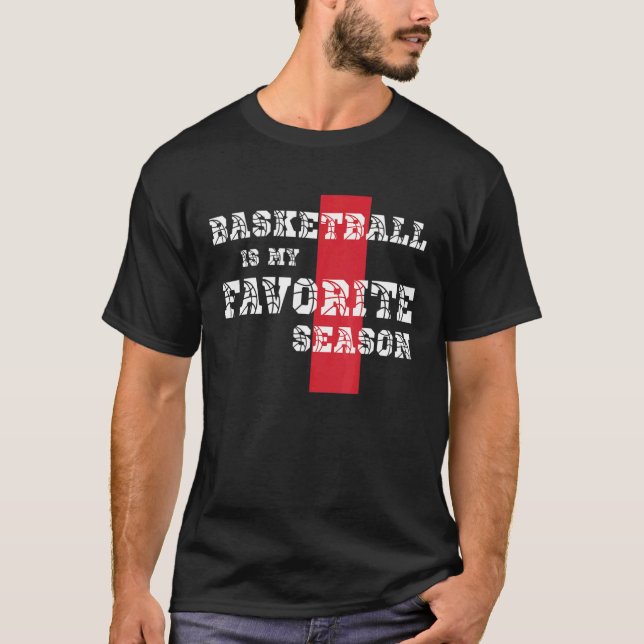Basketball Is My Favourite Season Boys Girls T-Shirt (Front)