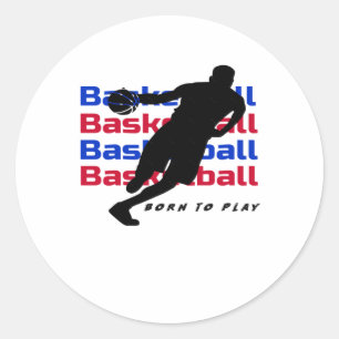 Basketball Is My Favourite Season Classic Round Sticker