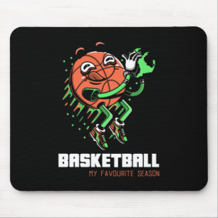 Basketball Is My Favourite Season Cute Cartoon Mouse Pad