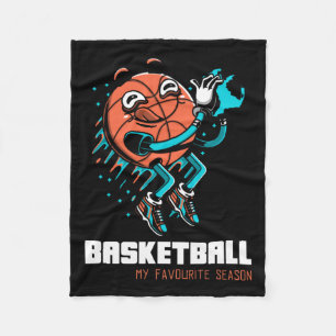 Basketball Is My Favourite Season Fun Fleece Blanket