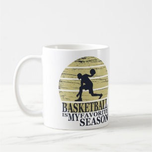 Basketball is my favourite season vintage style coffee mug