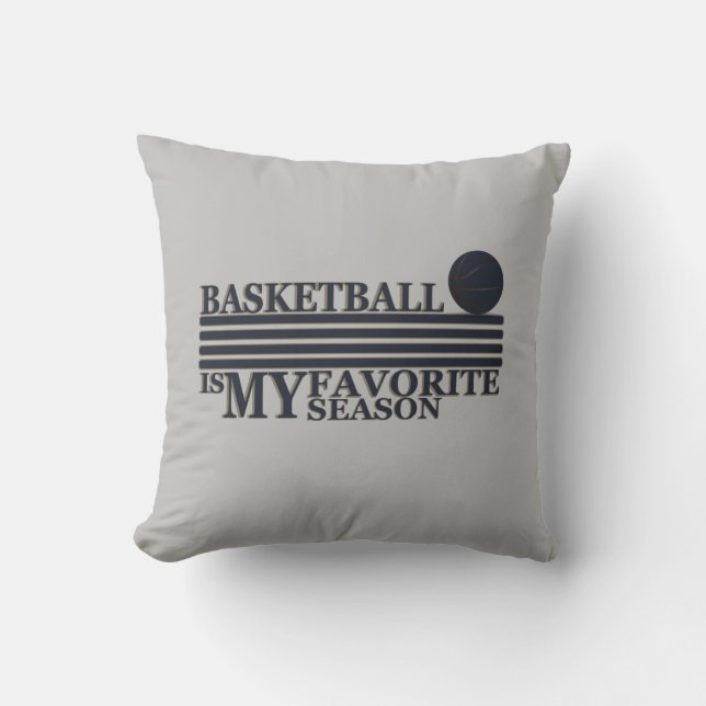 Basketball is my favourite season with blue ball cushion (Front)