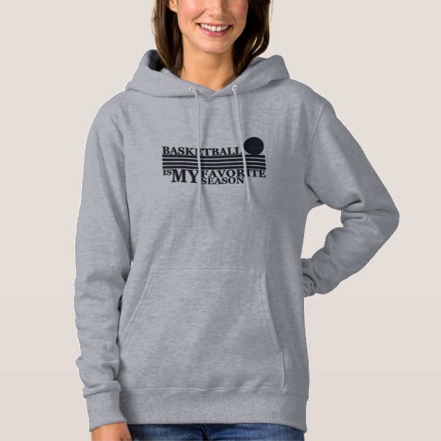 Basketball is my favourite season with blue ball hoodie (Front)