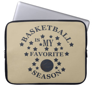 Basketball is my favourite season with blue ball laptop sleeve