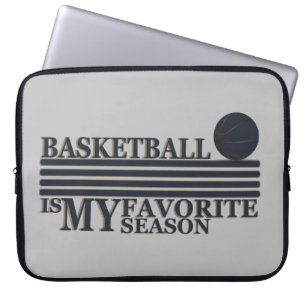 Basketball is my favourite season with blue ball laptop sleeve