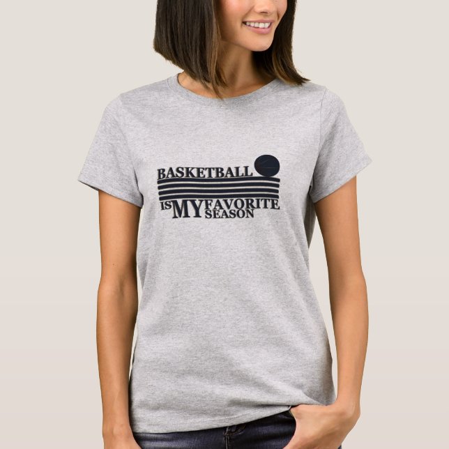 Basketball is my favourite season with blue ball T-Shirt (Front)