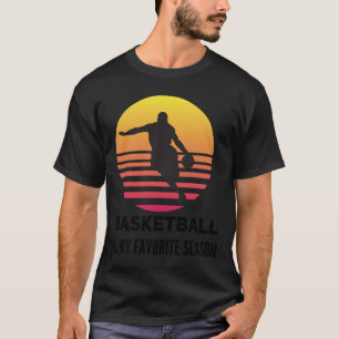 Basketball Is My Favourite Sunset Dribble T-Shirt