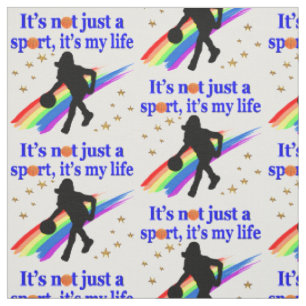 BASKETBALL IS MY LIFE BASKETBALL DESIGN FABRIC