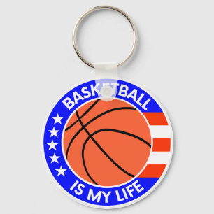 Basketball is my life. Sport player gift ideas Key Ring